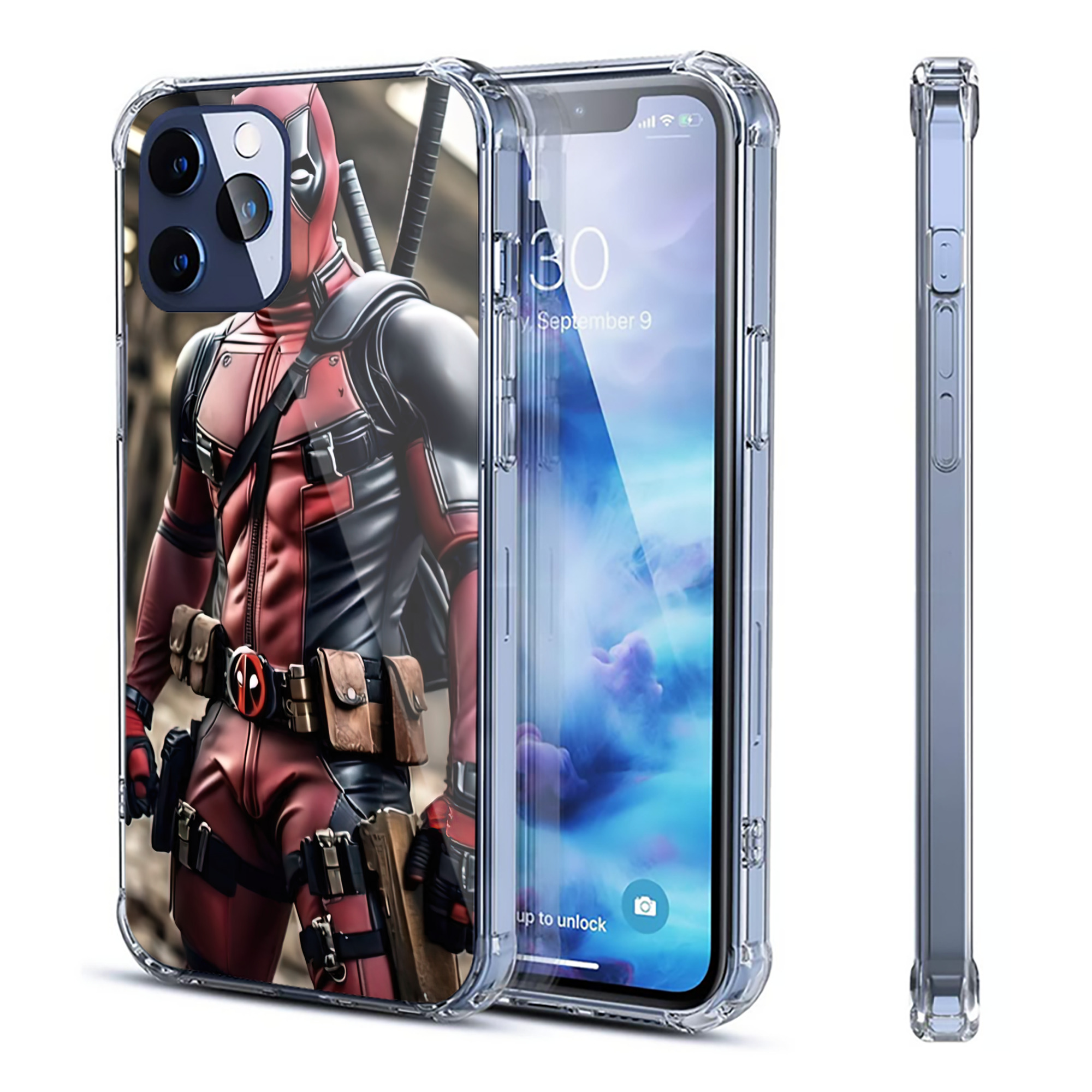 （画像用） Deadpool デッドプール 【iPhone 12シリーズ対応】透明スマホケース（クリアソフトケース）